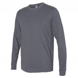Next Level 6411 Sueded Long Sleeve Crew - Heather Charcoal