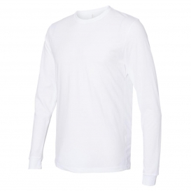 Next Level 6411 Sueded Long Sleeve Crew - White