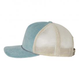 Richardson 930 Troutdale Corduroy Trucker Cap - Light Blue/Sand