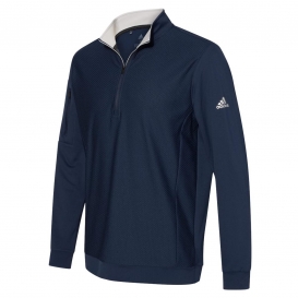 adidas A295 Performance Texture Quarter-Zip Pullover - Collegiate Navy