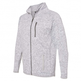 Burnside 3901 Sweater Knit Jacket - Heather Grey