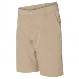 Burnside 9820 Hybrid Stretch Shorts - Khaki Heather