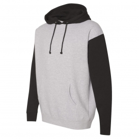 Independent Trading Co. IND4000 Hooded Sweatshirt - Grey Heather/Black