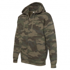 Independent Trading Co. IND4000Z Full-Zip Hooded Sweatshirt - Forest Camo