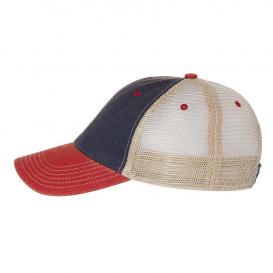 Legacy OFA Old Favorite Trucker Cap - Navy/Scarlet Red/Khaki