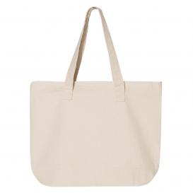 Q-Tees Q1300 19L Zippered Tote - Natural/Natural