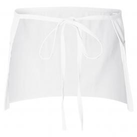 Q-Tees Q2115 Waist Apron with Pockets - White