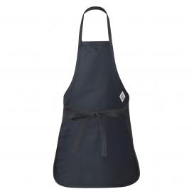 Q-Tees Q4250 Full-Length Apron with Pouch Pocket - Navy