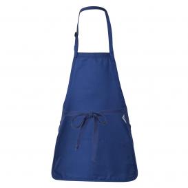 Q-Tees Q4250 Full-Length Apron with Pouch Pocket - Royal