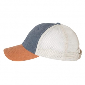 Sportsman SP510 Pigment-Dyed Trucker Cap - Navy/Texas/Stone