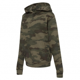 Independent Trading Co. SS4001Y Youth Midweight Hooded Sweatshirt - Forest Camo