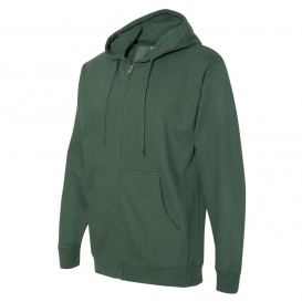 Independent Trading Co. SS4500Z Midweight Full-Zip Hooded Sweatshirt - Alpine Green