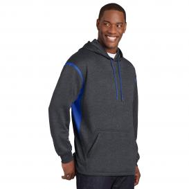 Sport-Tek F246 Tech Fleece Hooded Sweatshirt - Graphite Heather/True Royal