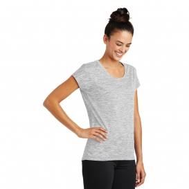 Sport-Tek LST390 Ladies PosiCharge Electric Heather Sporty Tee - Silver Electric