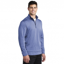 Sport-Tek ST263 PosiCharge Sport-Wick Heather Fleece 1/4-Zip Pullover - True Royal Heather