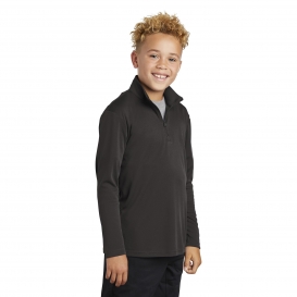 Sport-Tek YST357 Youth PosiCharge Competitor 1/4-Zip Pullover - Iron Grey