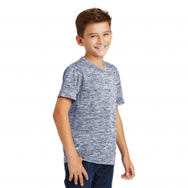 Sport-Tek YST390 Youth PosiCharge Electric Heather Tee - True Navy Electric