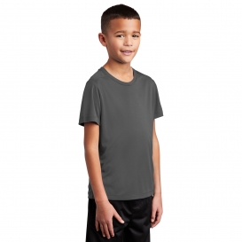 Sport-Tek YST420 Youth Posi-UV Pro Tee - Dark Smoke Grey