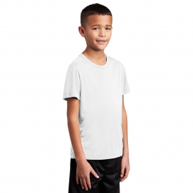 Sport-Tek YST420 Youth Posi-UV Pro Tee - White | Full Source