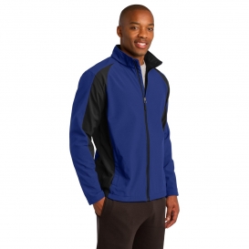 Sport-Tek ST970 Colorblock Soft Shell Jacket - True Royal/Black