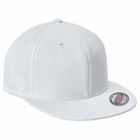 Sport-Tek STC56 Flexfit Flat Bill Cap - White