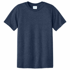 Port & Company PC340Y Youth CVC Tee - Team Navy Heather