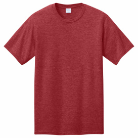 Port & Company PC340 CVC Tee - Team Cardinal Heather
