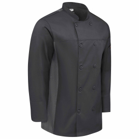Chef Designs 054M Men\'s Deluxe Airflow Chef Coat - Charcoal