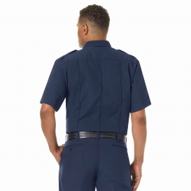 Workrite Fire Service FSE2 Men\'s Classic Short Sleeve Fire Officer Shirt - Navy