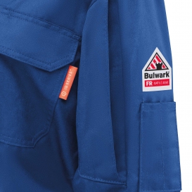 Bulwark FR QC22 iQ Series Men\'s Midweight Mobility Coveralls - Royal Blue