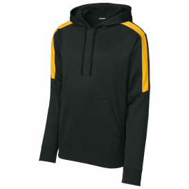 Sport-Tek ST255 Sport-Wick Fleece United Pullover Hoodie - Black/Gold