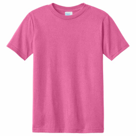 Port & Company PC340Y Youth CVC Tee - Awareness Pink