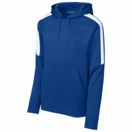 Sport-Tek ST255 Sport-Wick Fleece United Pullover Hoodie - True Royal/White