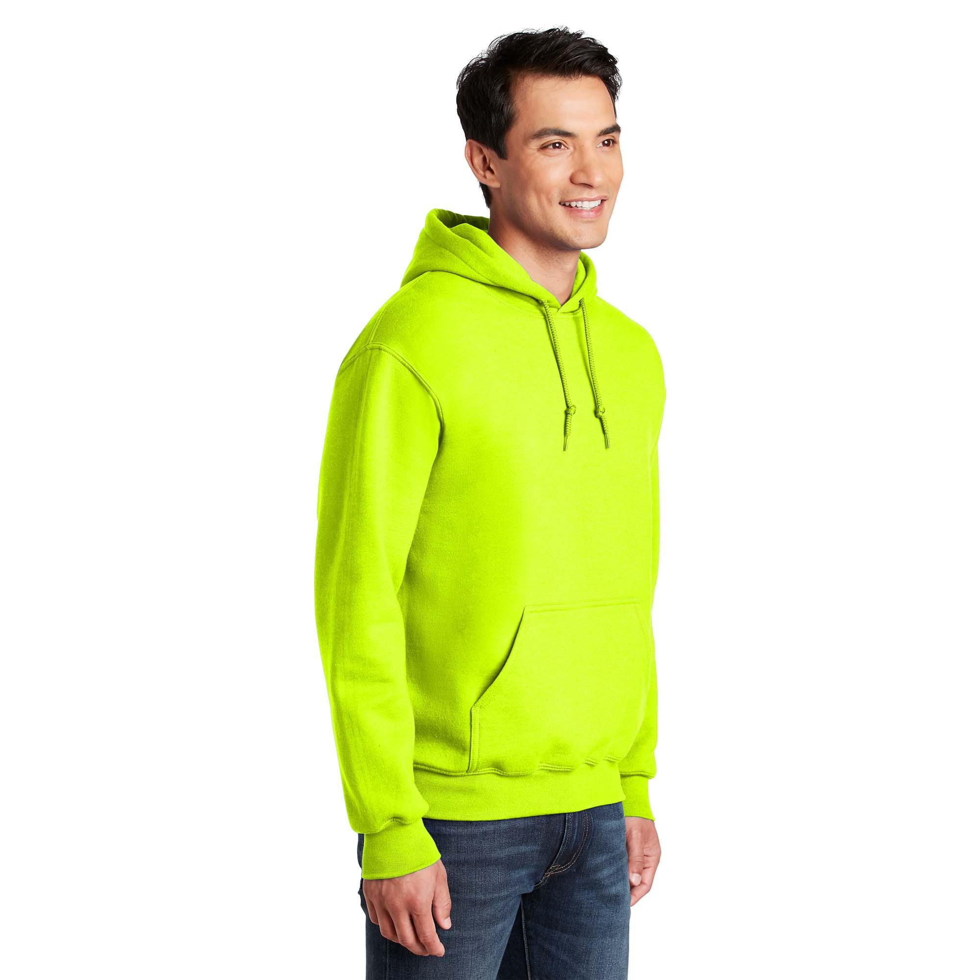 Gildan 12500 DryBlend Pullover Hooded Sweatshirt - Safety Green | Full ...