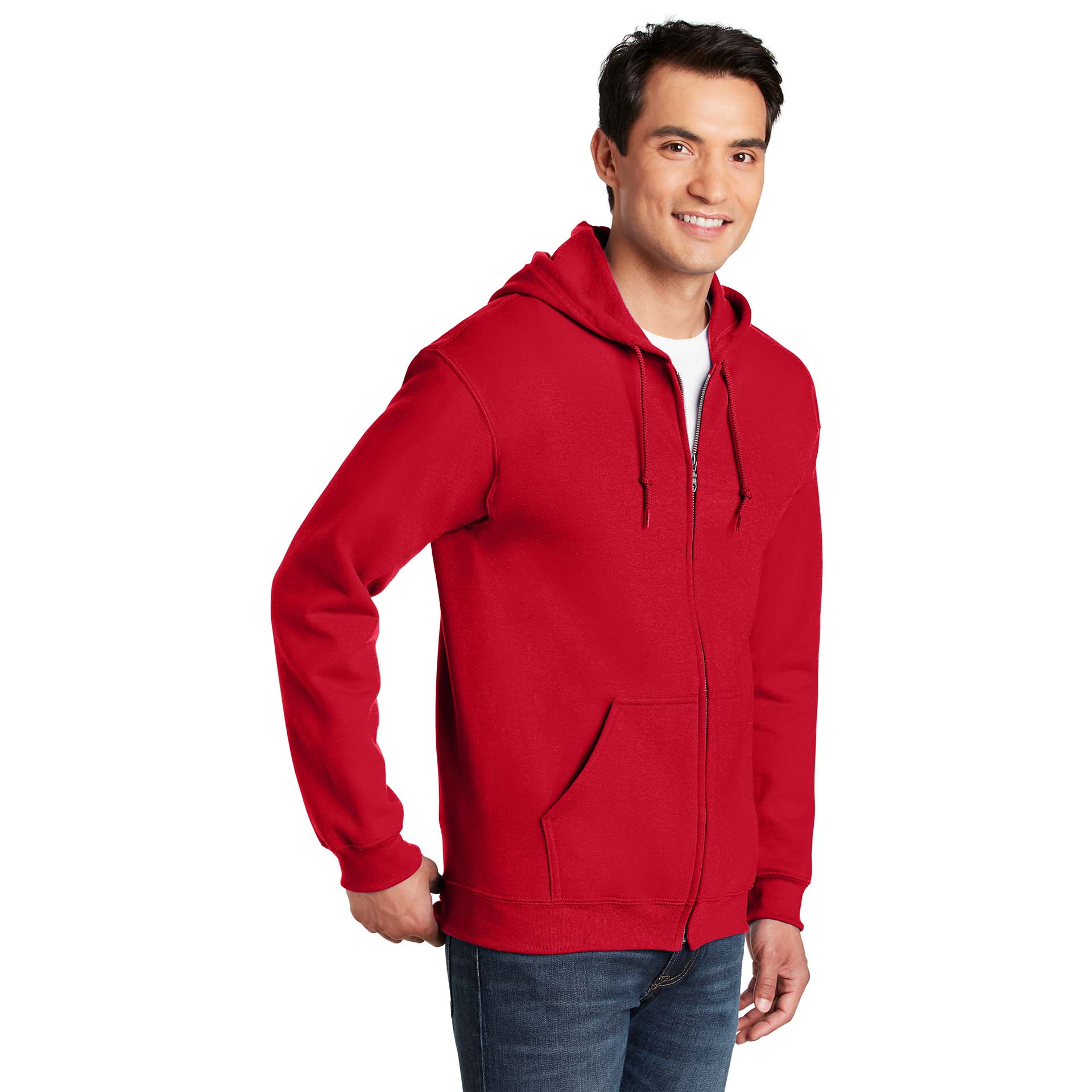 Gildan 18600 Heavy Blend Full-Zip Hooded Sweatshirt - Red | Full Source