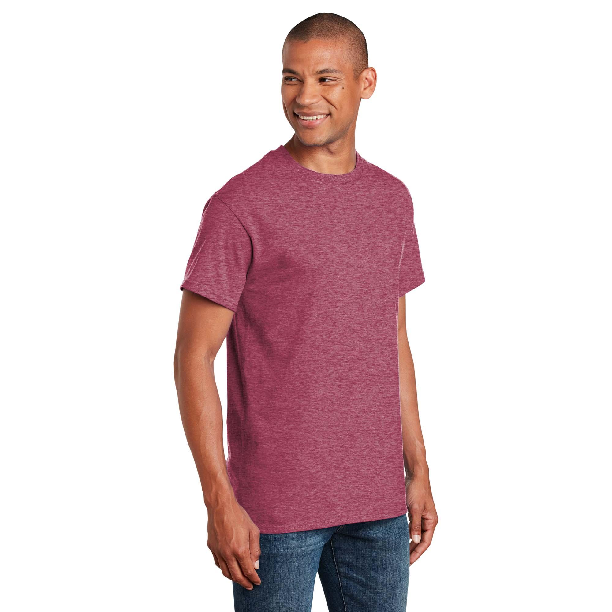 Gildan 2000 Ultra Cotton 100% US Cotton T-Shirt - Heathered Cardinal ...