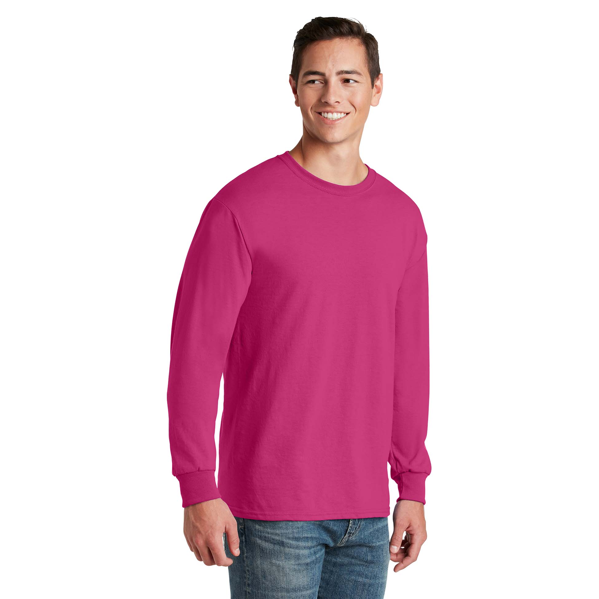 Jerzees 29LS Dri-Power 50/50 Cotton/Poly Long Sleeve T-Shirt - Cyber ...