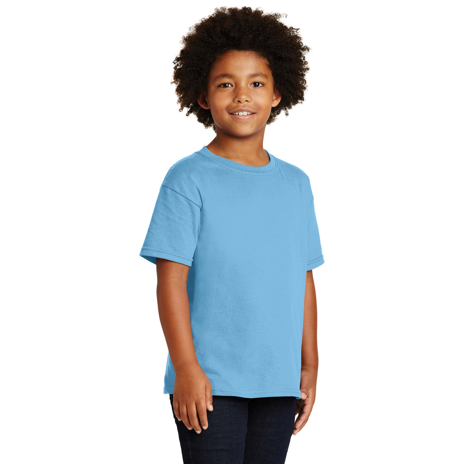 Gildan 5000B Youth Heavy 100% Cotton T-Shirt - Sky | Full Source