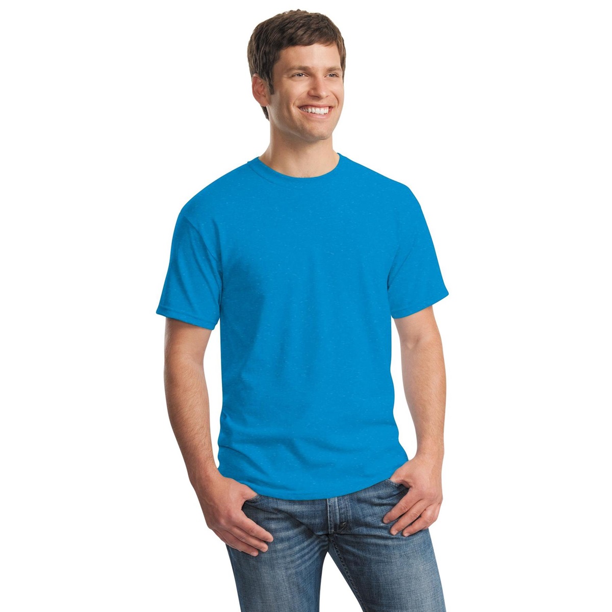 Gildan 5000 Heavy Cotton T-Shirt - Heather Sapphire | FullSource.com