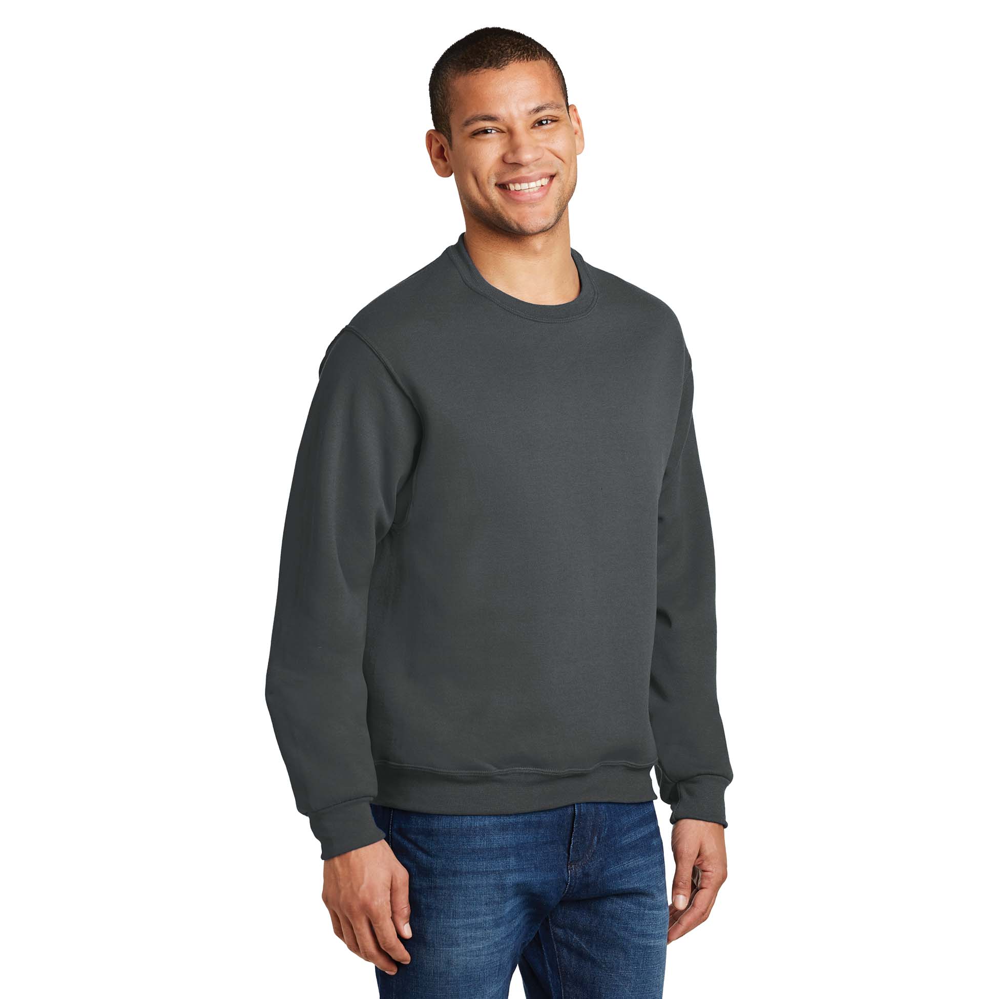 Jerzees 562M NuBlend Crewneck Sweatshirt - Charcoal Grey | Full Source