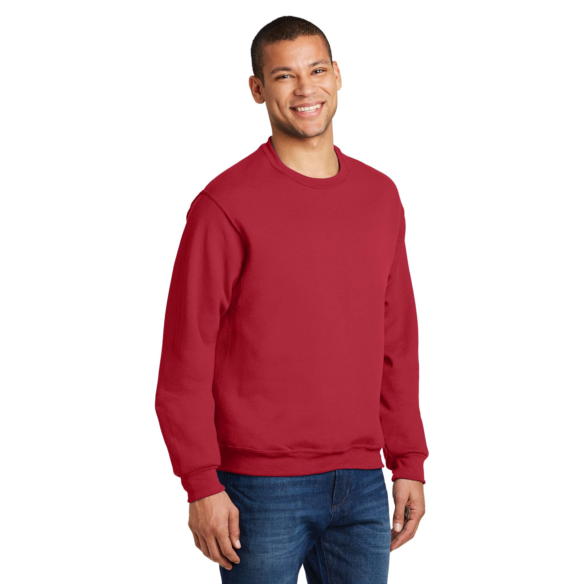 Jerzees 562M NuBlend Crewneck Sweatshirt - True Red | Full Source