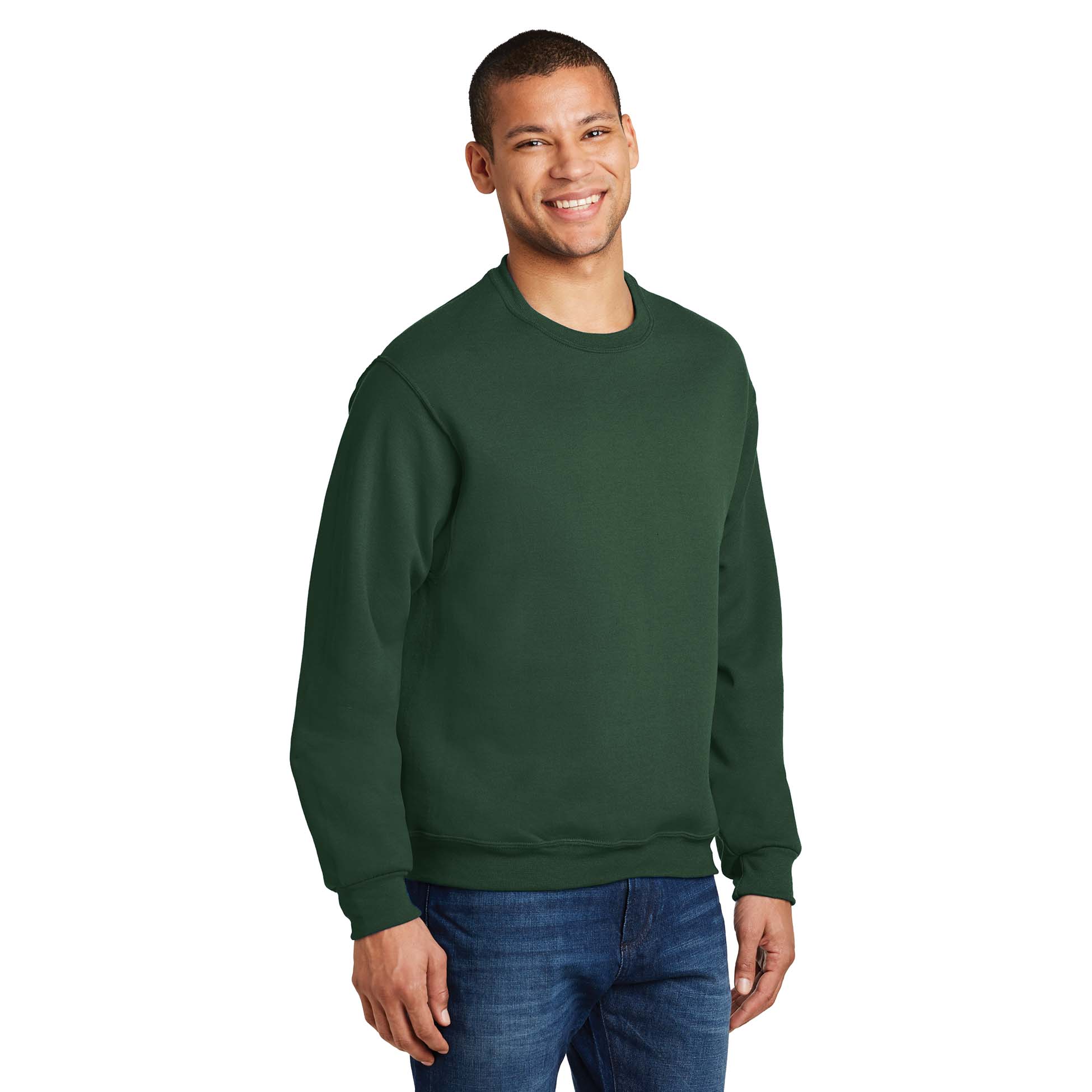 Jerzees 562M NuBlend Crewneck Sweatshirt - Forest Green | Full Source