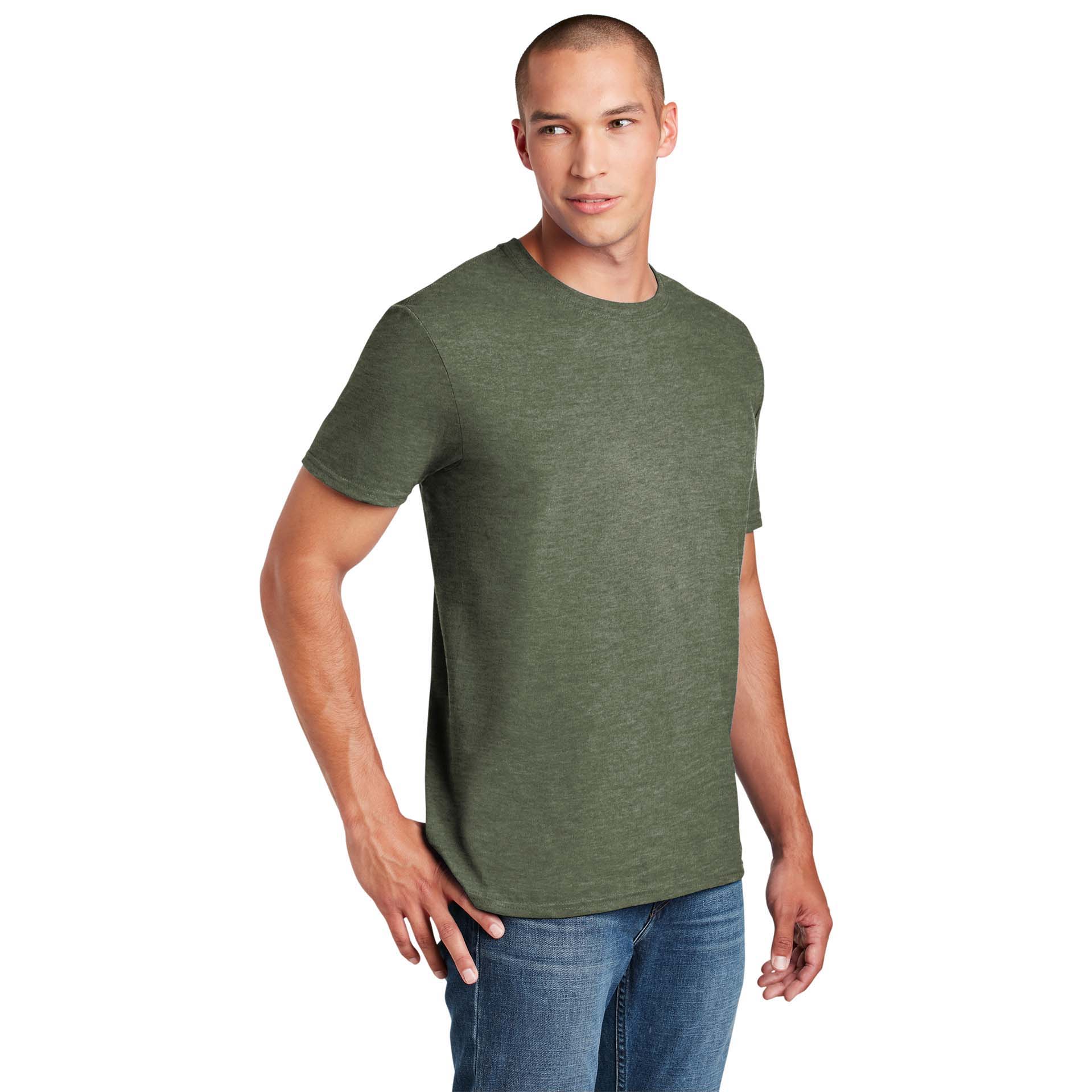 Gildan 64000 Softstyle T-Shirt - Heather Military Green | Full Source
