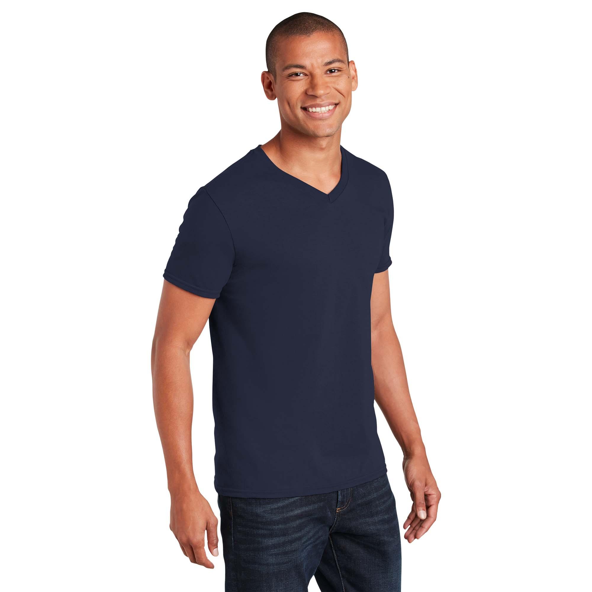 Gildan 64V00 Softstyle V-Neck T-Shirt - Navy | Full Source