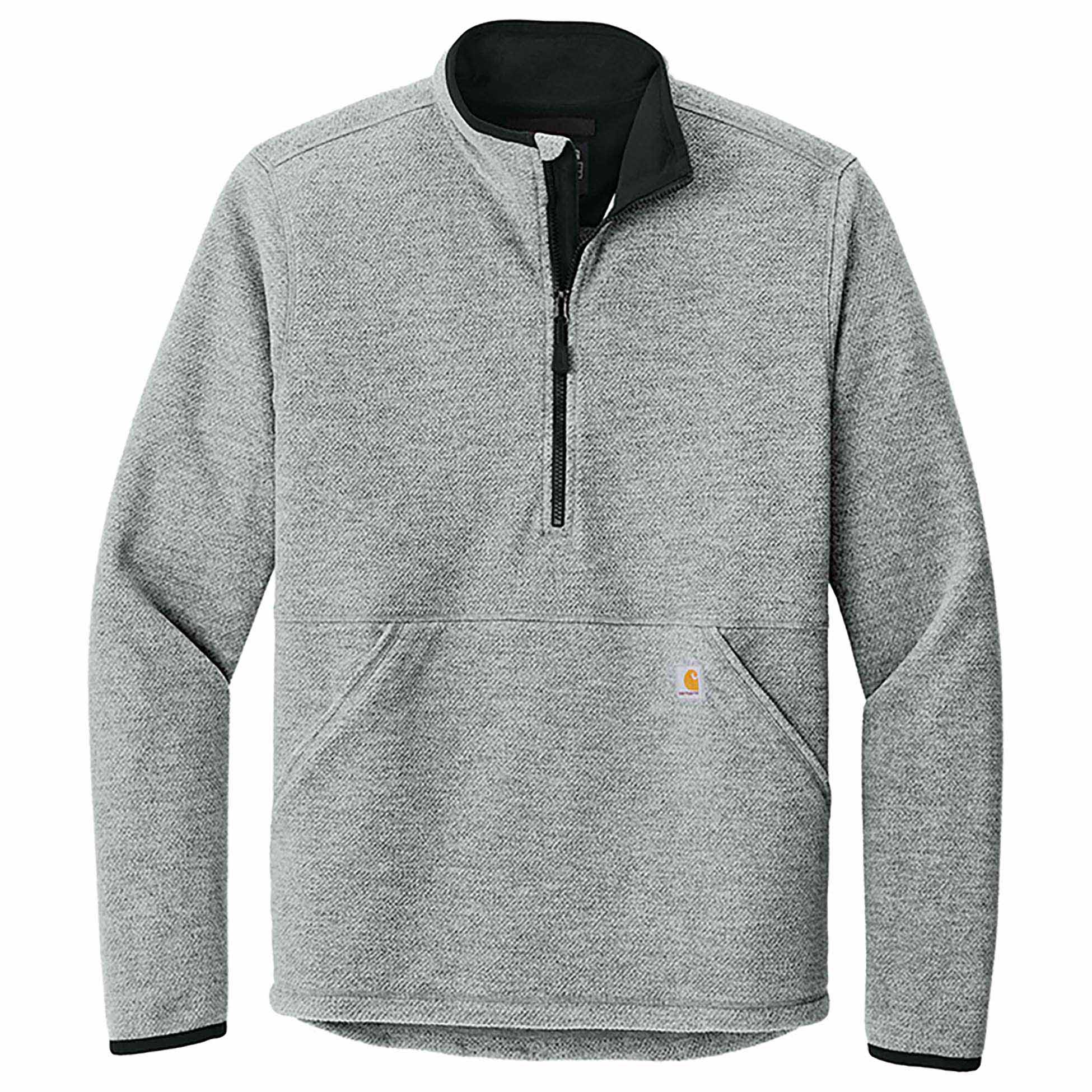 Carhartt CT106417 Textured 1/2-Zip Fleece Jacket - Heather Grey