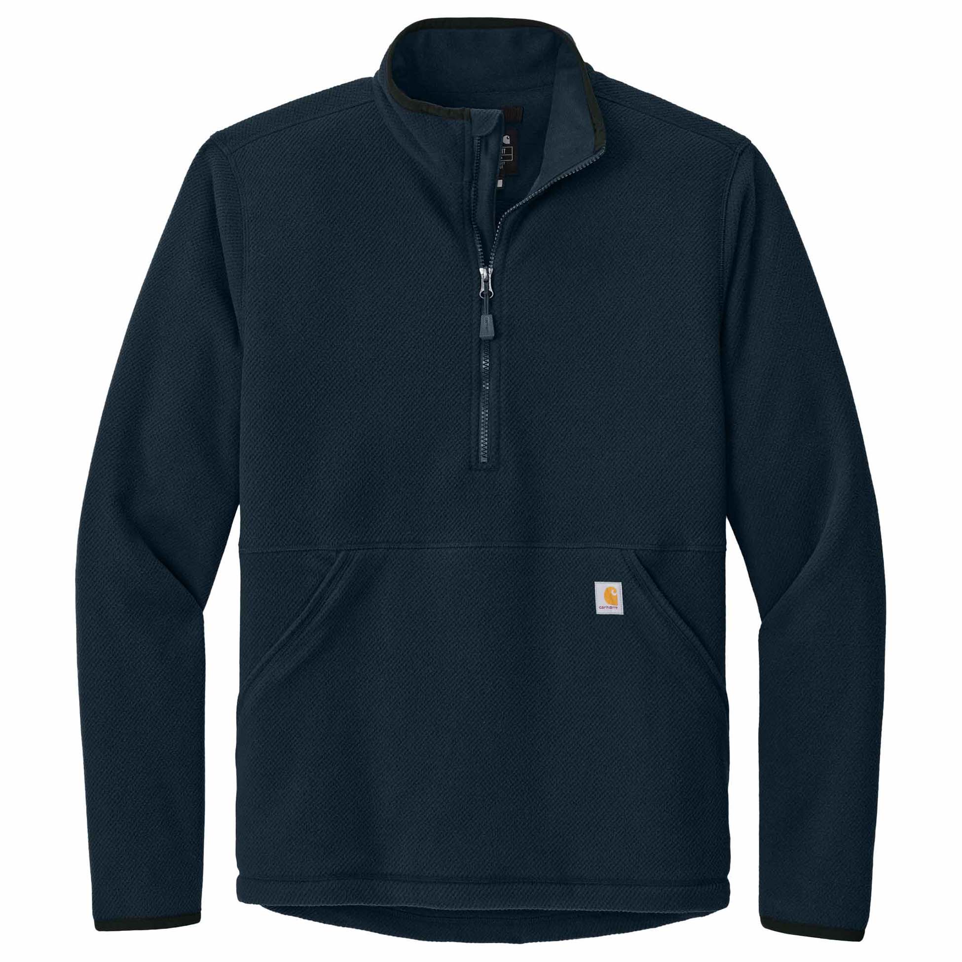カルタ Carhartt CT106417 Textured 1/2-Zip Fleece Jacket - Navy | Full Source