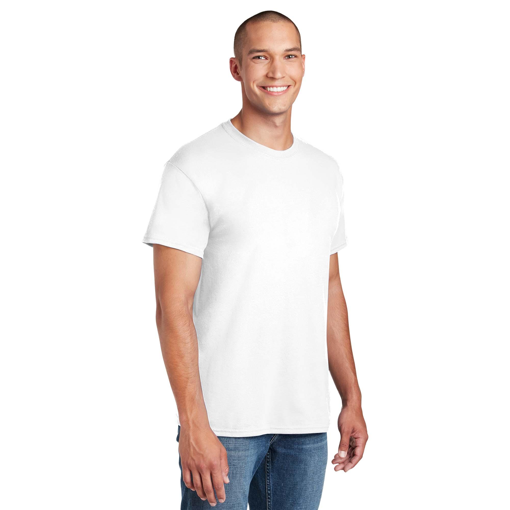 Gildan Ultra Cotton T-shirt Uomo Manica Corta Giadedome/Bianco Taglia L