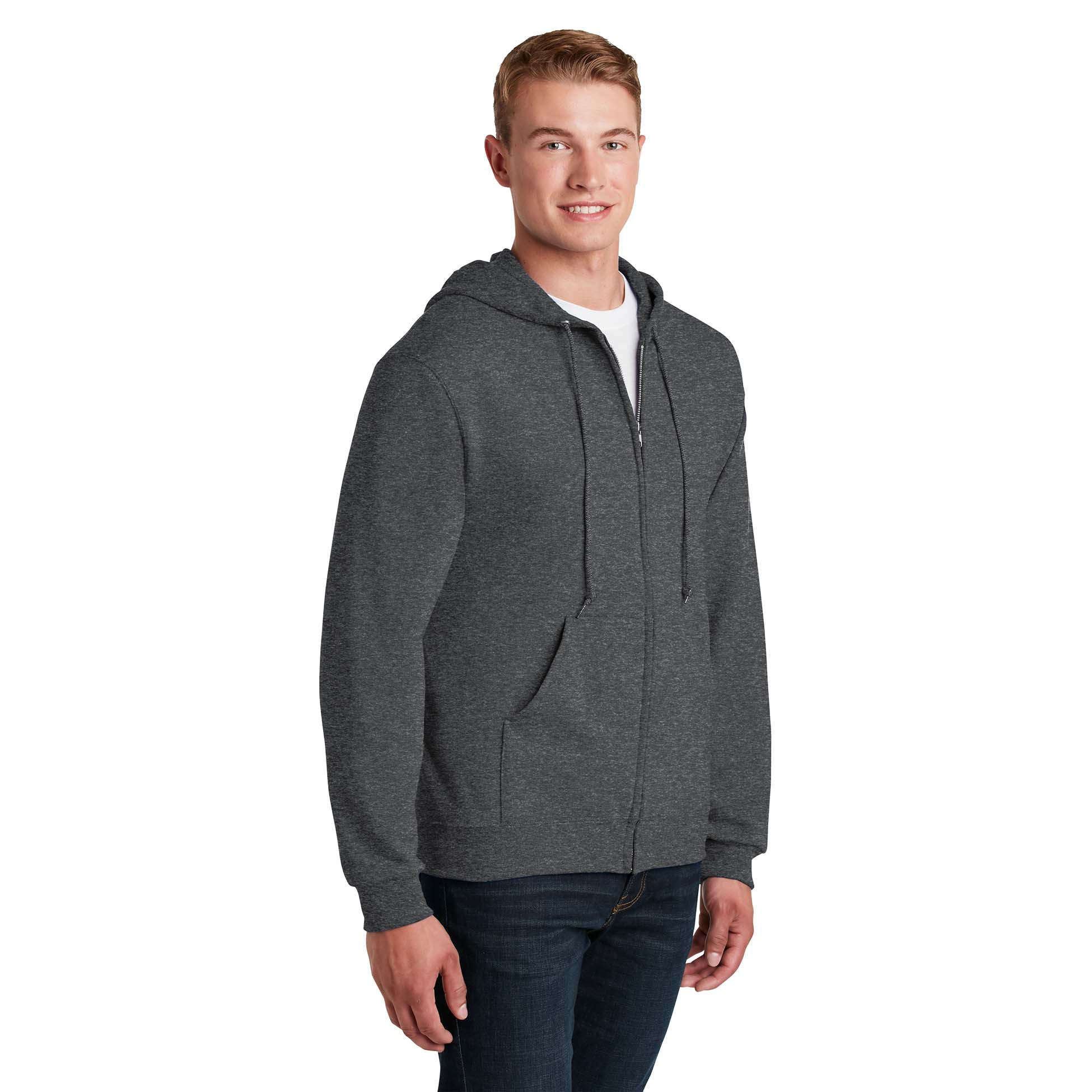 Jerzees 993M NuBlend Full-Zip Hooded Sweatshirt - Black