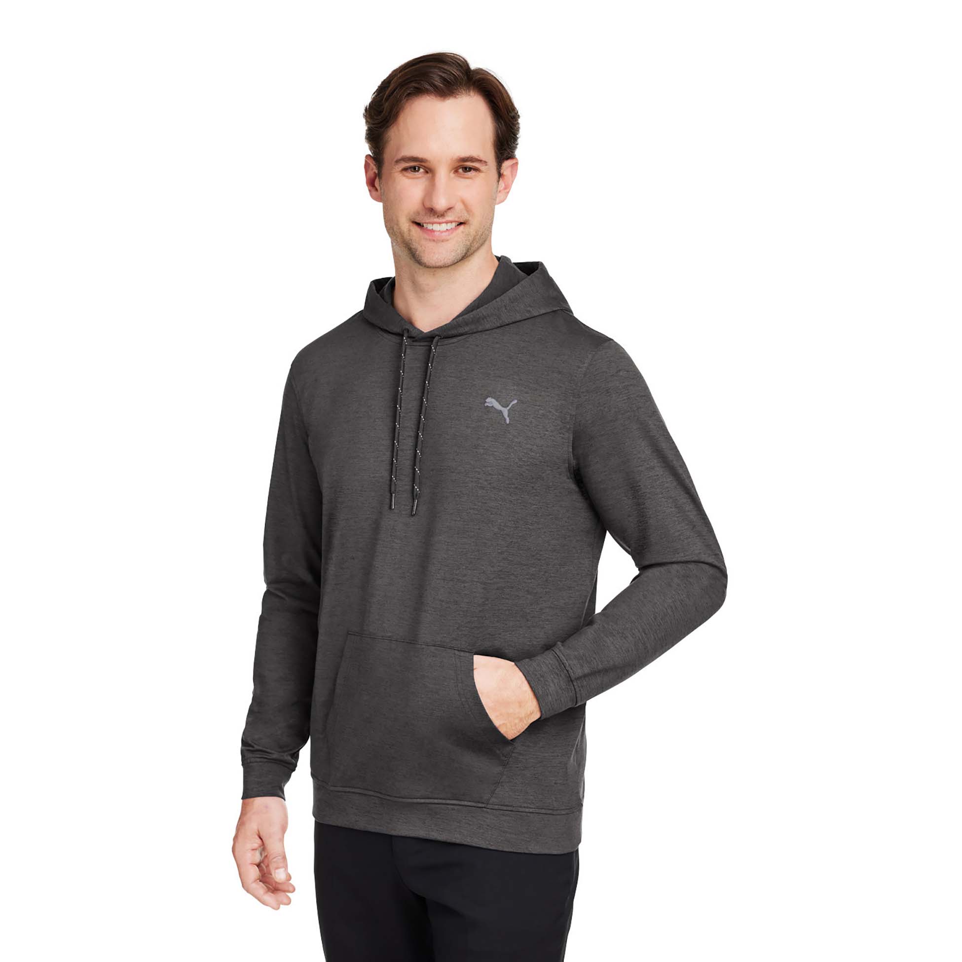 PUMA Golf 534527 Cloudspun Progress Hooded Sweatshirt - Puma Black