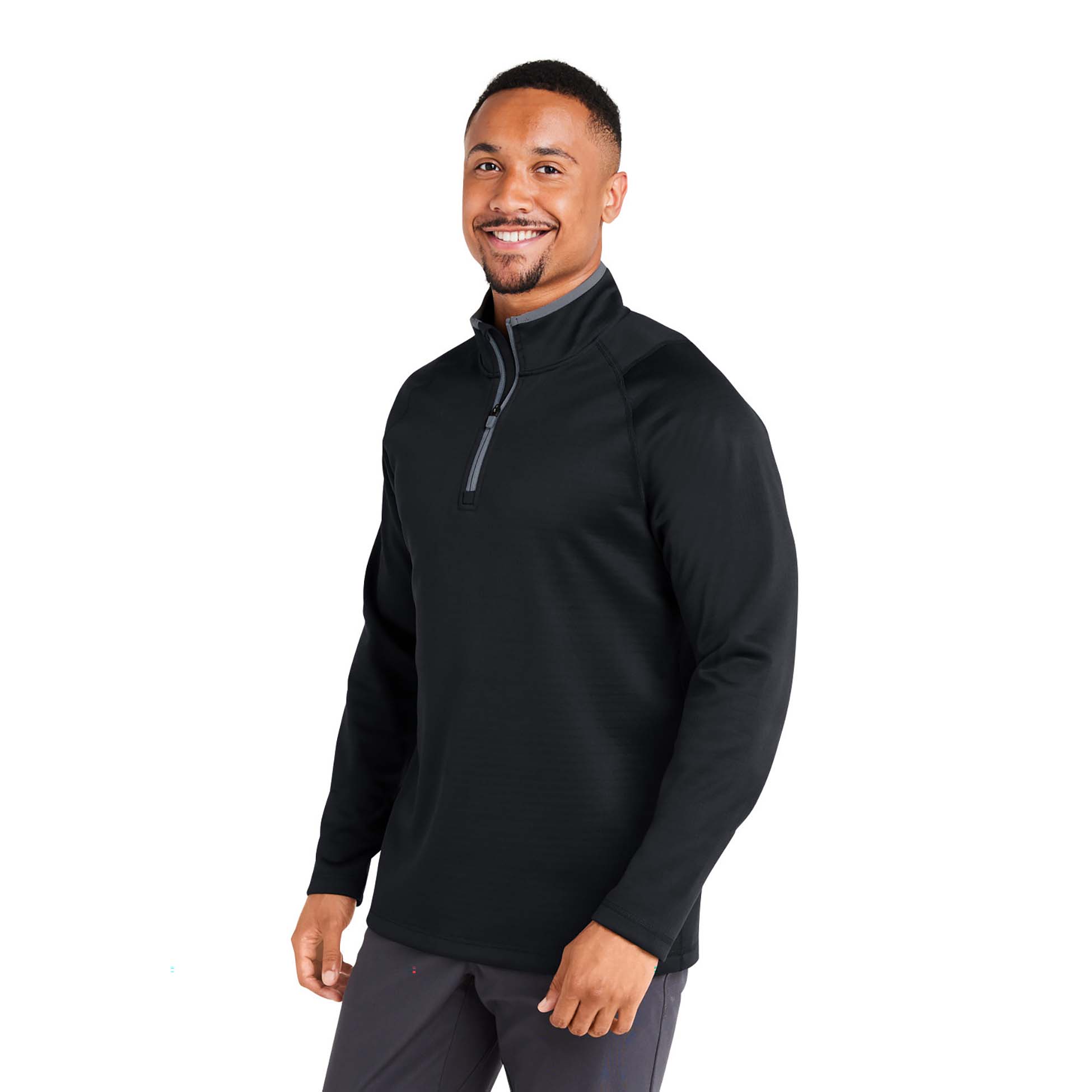 PUMA Golf 631105 Waffle Fleece Quarter-Zip - Puma Black | Full Source